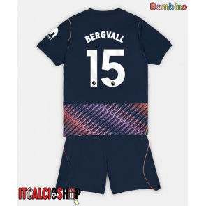 Tottenham Hotspur Lucas Bergvall #15 Seconda Maglia Bambino 2026-27 Manica Corta (+ Pantaloni corti)